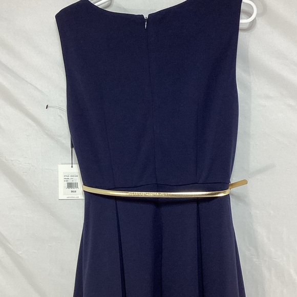 NWT Calvin Klein Size 8 Navy and White Midi Dress - Picture 5 of 12